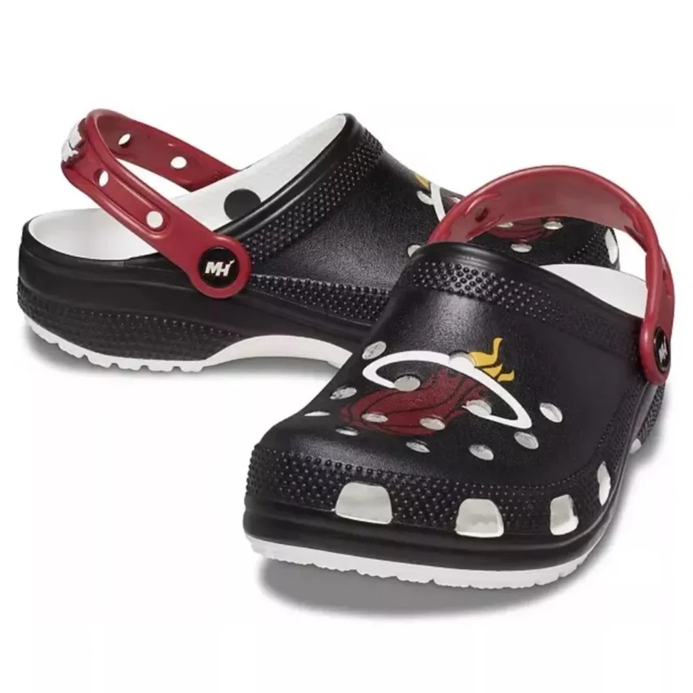Crocs NBA Miami Heat Classic Clogs Men Size 12‎ 208861-001 NEW